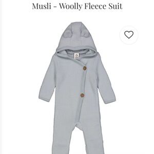 Navy Blue Woolly Fleece Baby One-Piece